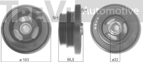 TREVI AUTOMOTIVE Rihmaratas,väntvõll PC1165